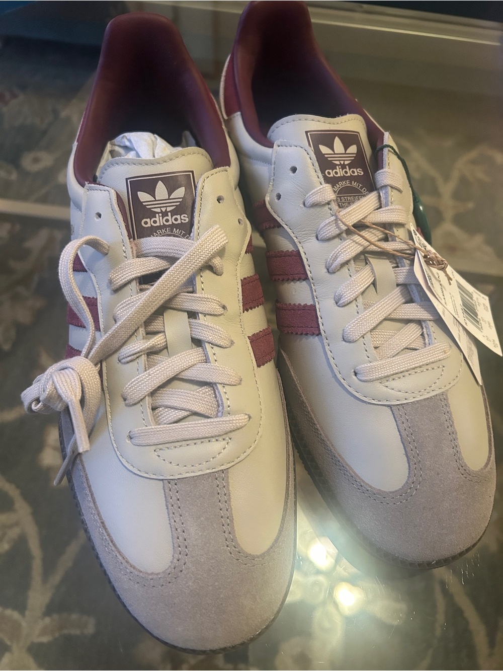 NEW Adidas Samba OG Putty Grey Maroon Size 10.5